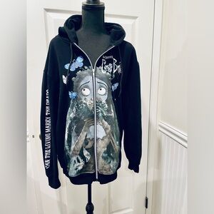 Tim Burton Corpse Bride Zip-up Hoodie w/pockets  Size: M  *Very Rare*